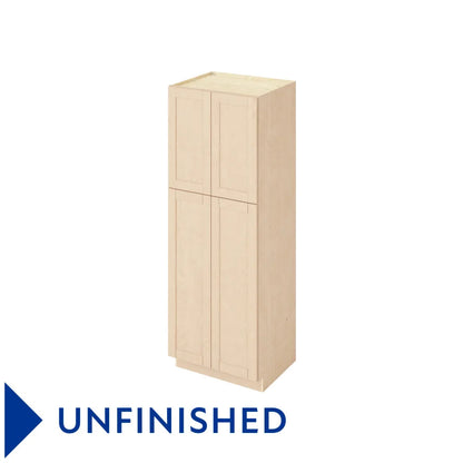 Hardware Resources: 30" x 84" Utility Pantry, 4 Doors, 8 Shelves - Unfinished