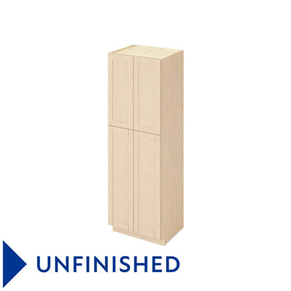 Hardware Resources: 30" x 90" Utility Pantry, 4 Doors, 8 Shelves - Unfinished