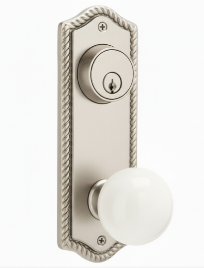 Emtek 7090 Passage Single Keyed Sideplate Lockset Rope 3-5/8