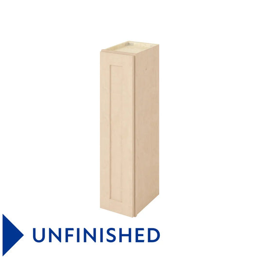 Hardware Resources: 9" x 36" Wall Cabinet, 1 Door, 2 Shelves - Unfinished