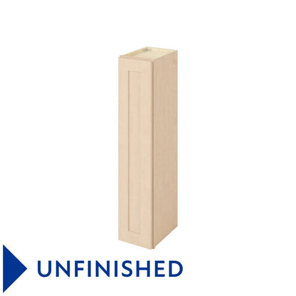 Hardware Resources: 9" x 42" Wall Cabinet, 1 Door, 3 Shelves - Unfinished