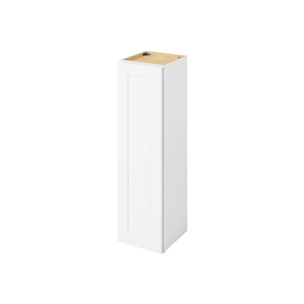 Hardware Resources: 12" x 42" Wall Cabinet, 1 Door, 3 Shelves - Polar White
