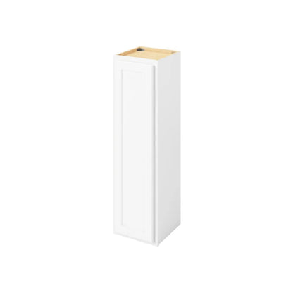 Hardware Resources: 12" x 42" Wall Cabinet, 1 Door, 3 Shelves - Polar White