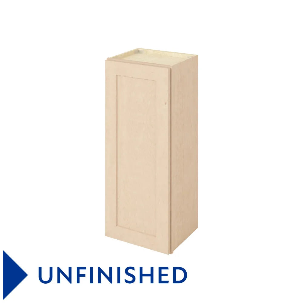 Hardware Resources: 15" x 36" Wall Cabinet, 1 Door, 2 Shelves - Unfinished
