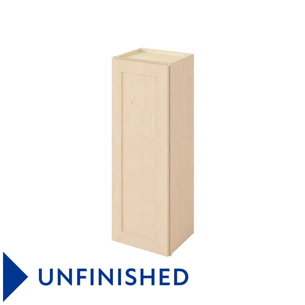 Hardware Resources: 15" x 42" Wall Cabinet, 1 Door, 3 Shelves - Unfinished
