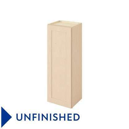 Hardware Resources: 15" x 42" Wall Cabinet, 1 Door, 3 Shelves - Unfinished