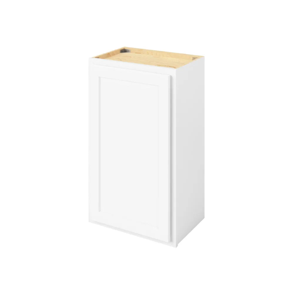 Hardware Resources: 18" x 30" Wall Cabinet, 1 Door, 2 Shelves - Polar White