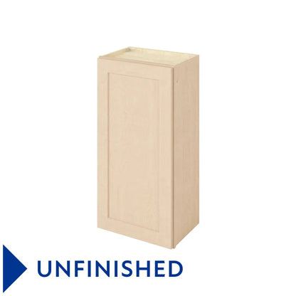 Hardware Resources: 18" x 36" Wall Cabinet, 1 Door, 2 Shelves - Unfinished