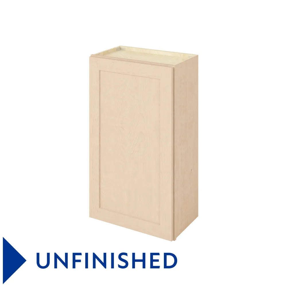 Hardware Resources: 21" x 36" Wall Cabinet, 1 Door, 2 Shelves - Unfinished