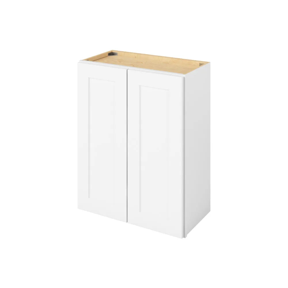 Hardware Resources: 24" x 30" Wall Cabinet, 2 Doors, 2 Shelves - Polar White