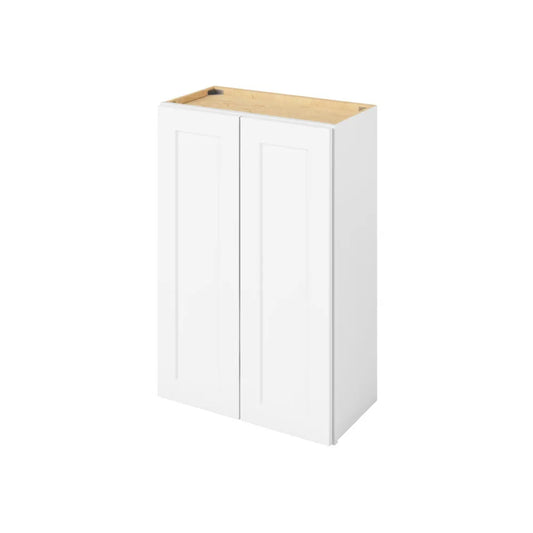 Hardware Resources: 24" x 36" Wall Cabinet, 2 Doors, 2 Shelves - Polar White