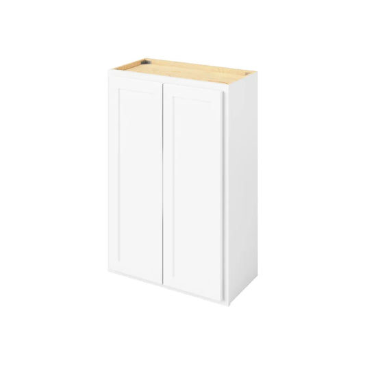 Hardware Resources: 24" x 36" Wall Cabinet, 2 Doors, 2 Shelves - Polar White