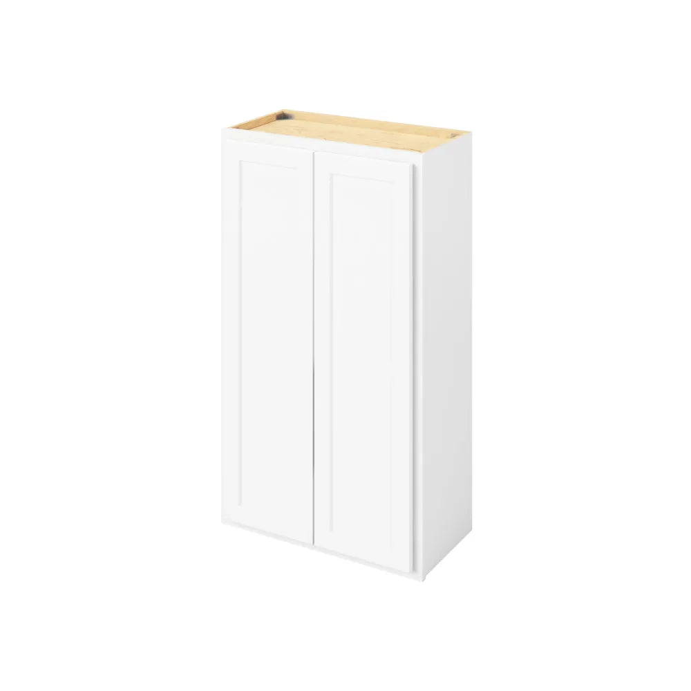 Hardware Resources: 24" x 42" Wall Cabinet, 2 Doors, 3 Shelves - Polar White