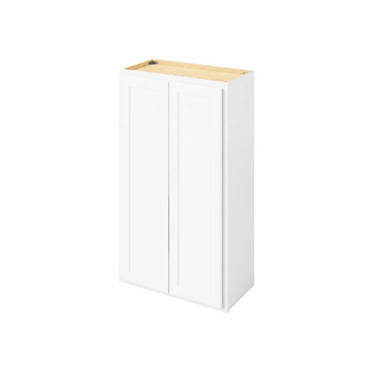 Hardware Resources: 24" x 42" Wall Cabinet, 2 Doors, 3 Shelves - Polar White