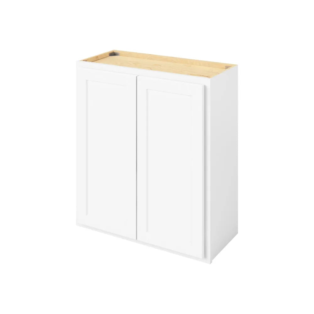 Hardware Resources: 27" x 30" Wall Cabinet, 2 Doors, 2 Shelves - Polar White