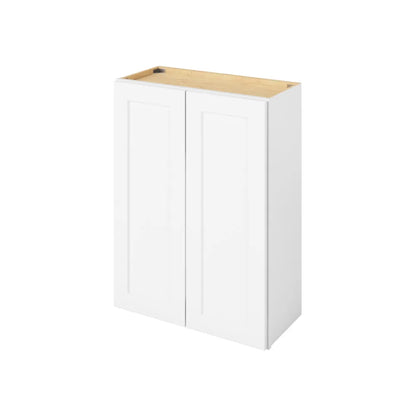 Hardware Resources: 27" x 36" Wall Cabinet, 2 Doors, 2 Shelves - Polar White