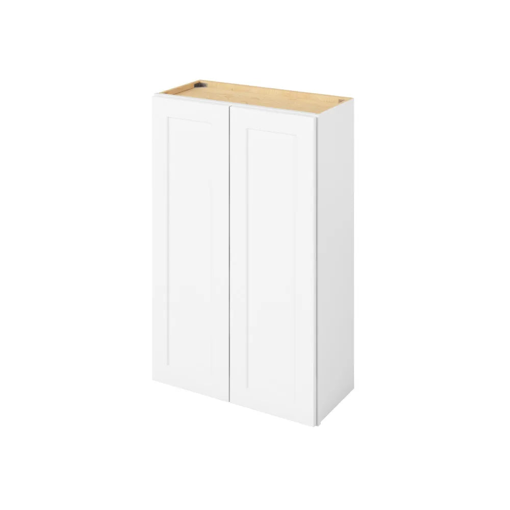 Hardware Resources: 27" x 42" Wall Cabinet, 2 Doors, 3 Shelves - Polar White