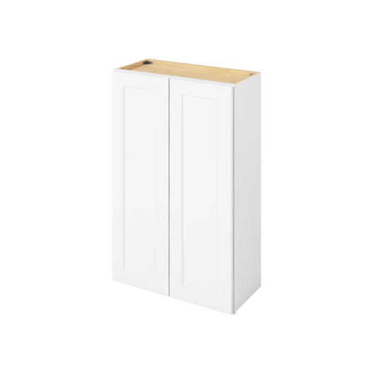 Hardware Resources: 27" x 42" Wall Cabinet, 2 Doors, 3 Shelves - Polar White