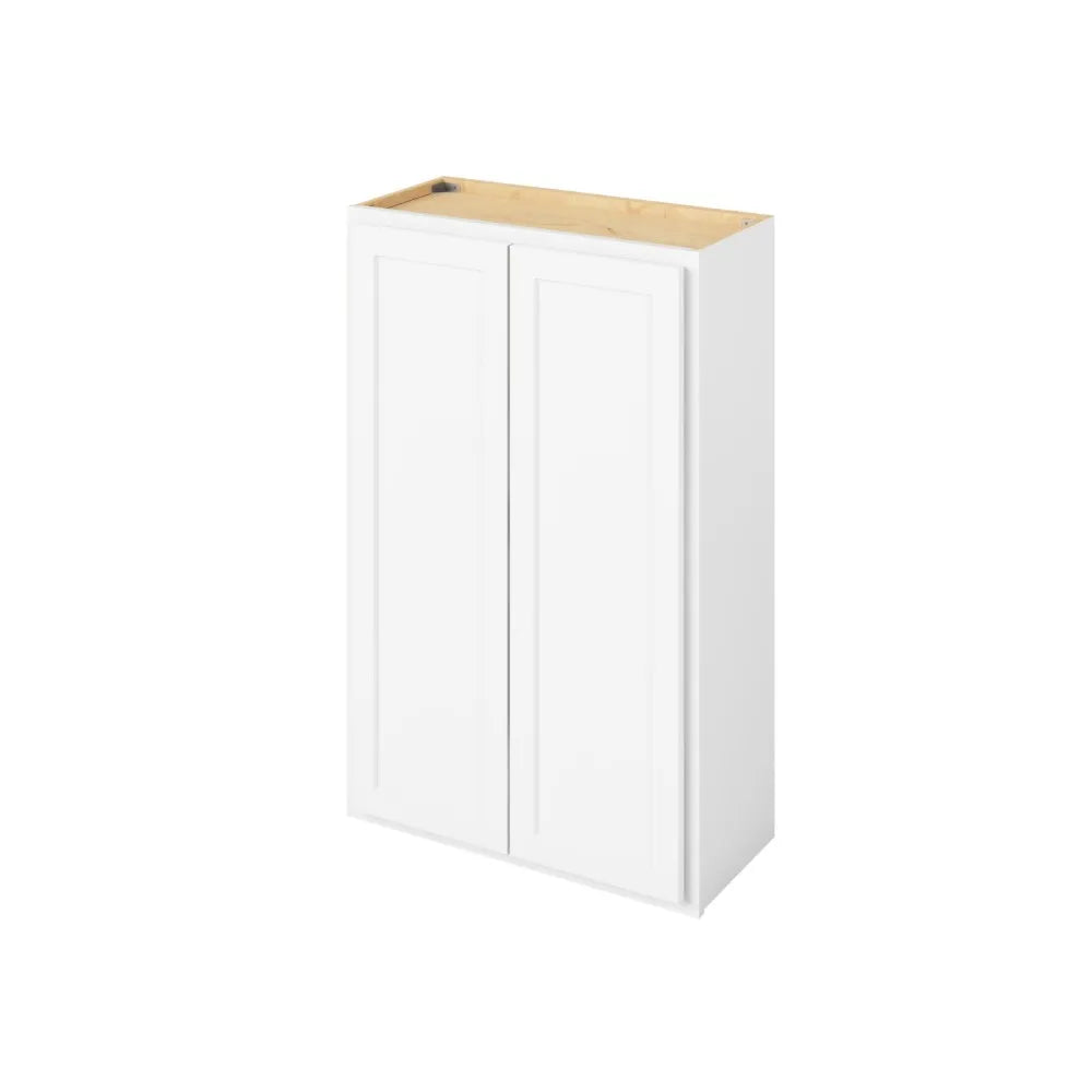 Hardware Resources: 27" x 42" Wall Cabinet, 2 Doors, 3 Shelves - Polar White
