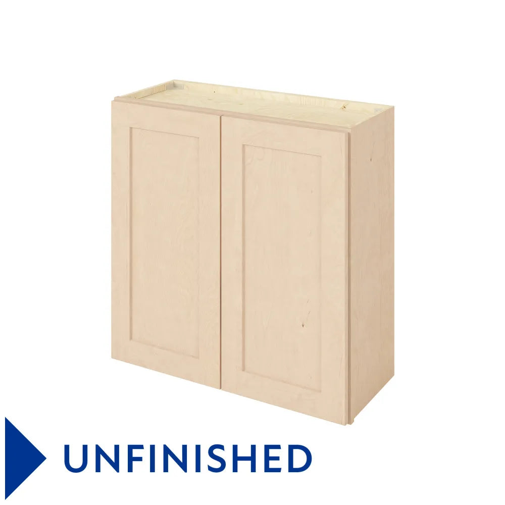 Hardware Resources: 30" x 30" Wall Cabinet, 2 Doors, 2 Shelves - Unfinished