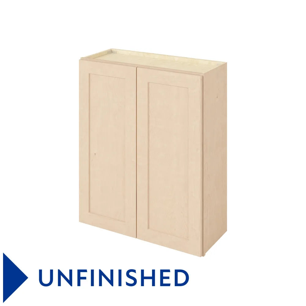 Hardware Resources: 30" x 36" Wall Cabinet, 2 Doors, 2 Shelves - Unfinished