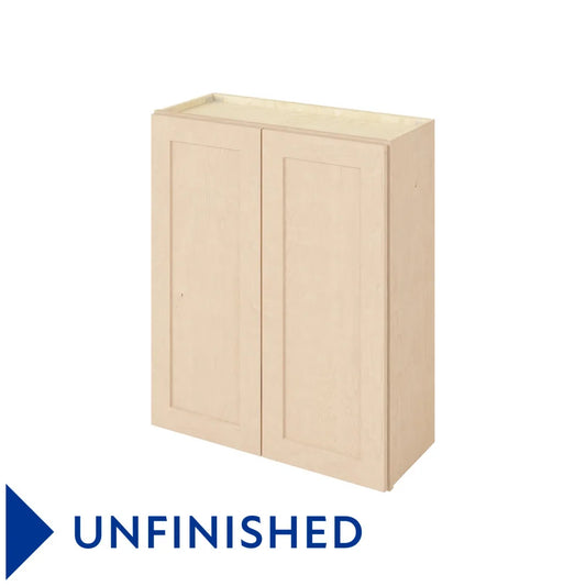 Hardware Resources: 30" x 36" Wall Cabinet, 2 Doors, 2 Shelves - Unfinished