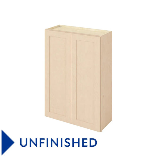 Hardware Resources: 30" x 42" Wall Cabinet, 2 Doors, 3 Shelves - Unfinished