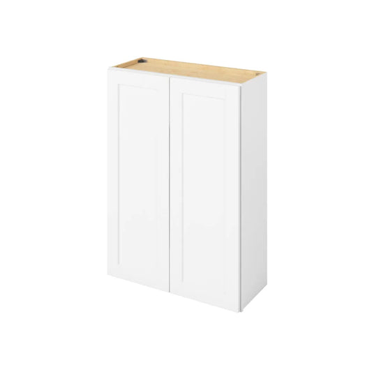Hardware Resources: 30" x 42" Wall Cabinet, 2 Doors, 3 Shelves - Polar White