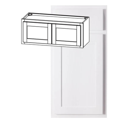 Hardware Resources:  33" x 12" Wall Cabinet, 2 Doors- Polar White