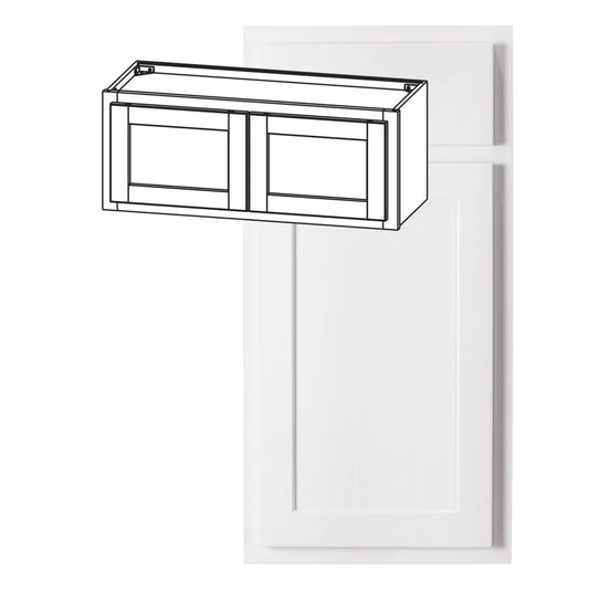 Hardware Resources:  33" x 12" Wall Cabinet, 2 Doors- Polar White