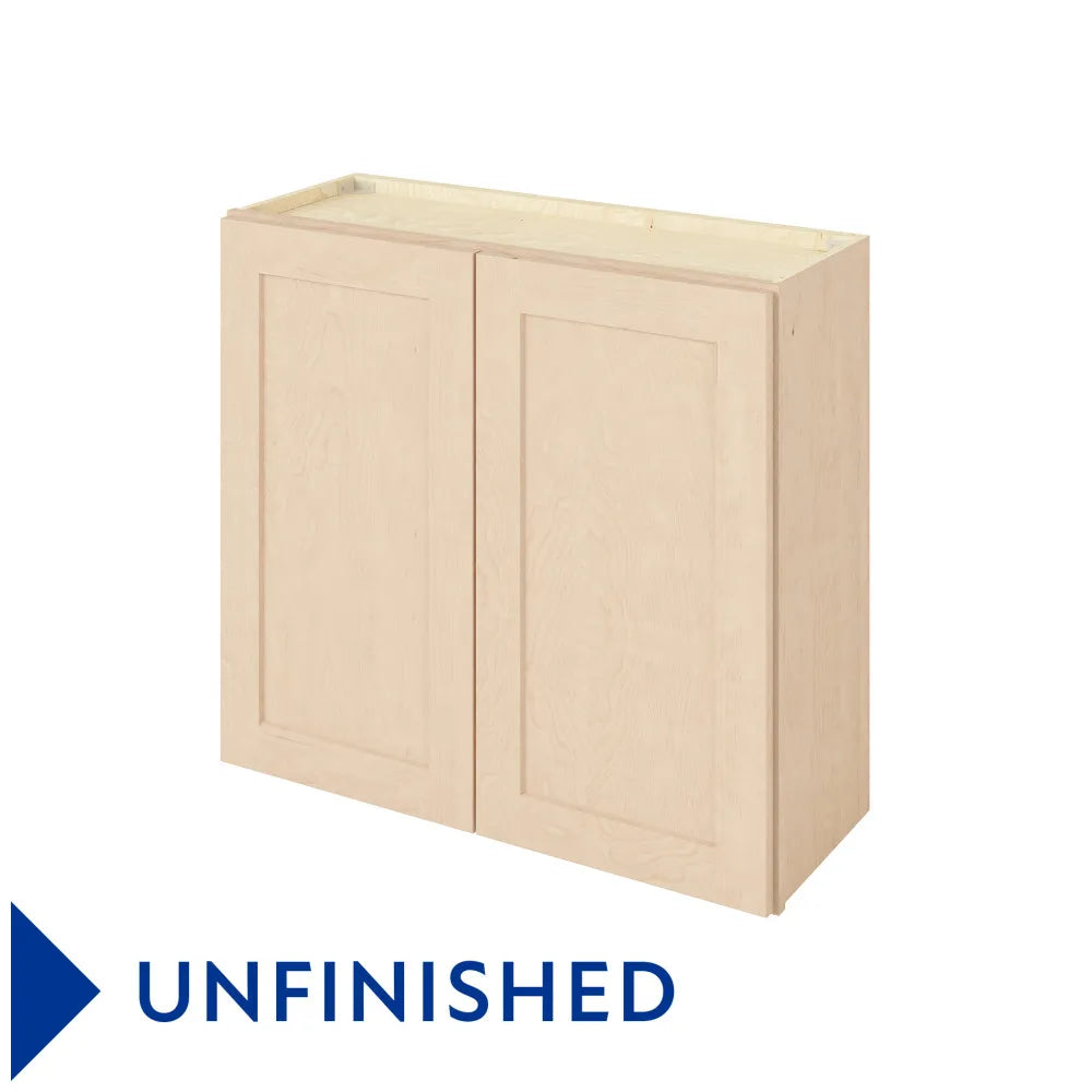 Hardware Resources: 33" x 30" Wall Cabinet, 2 Doors, 2 Shelves - Unfinished