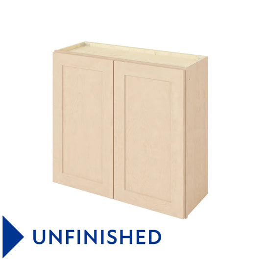 Hardware Resources: 33" x 30" Wall Cabinet, 2 Doors, 2 Shelves - Unfinished
