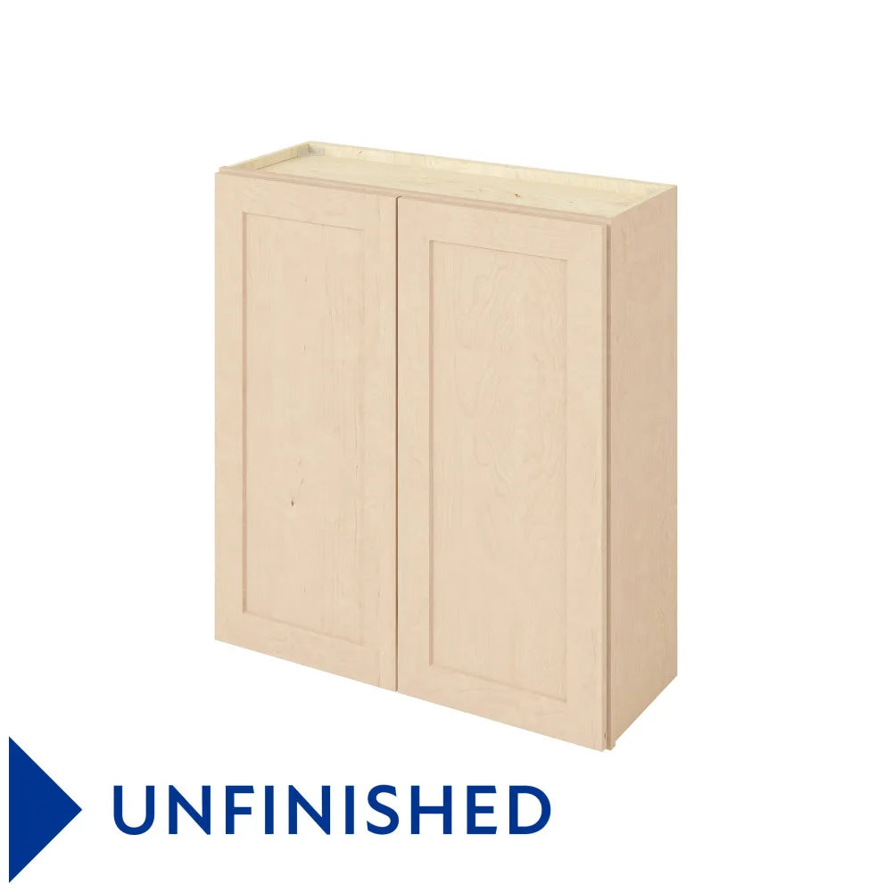 Hardware Resources: 33" x 36" Wall Cabinet, 2 Doors, 2 Shelves - Unfinished