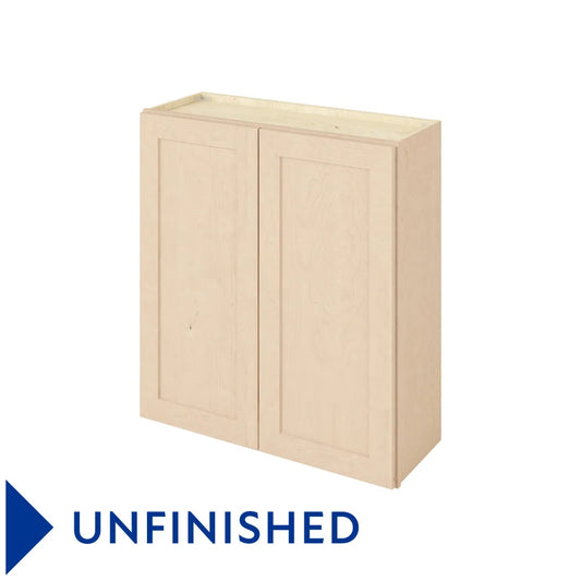 Hardware Resources: 33" x 36" Wall Cabinet, 2 Doors, 2 Shelves - Unfinished