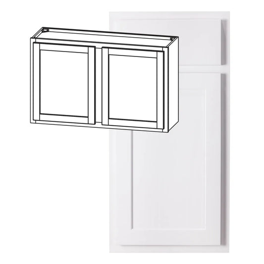 Hardware Resources: 36" x 24" Wall Cabinet, 2 Doors, 1 Shelf - Polar White