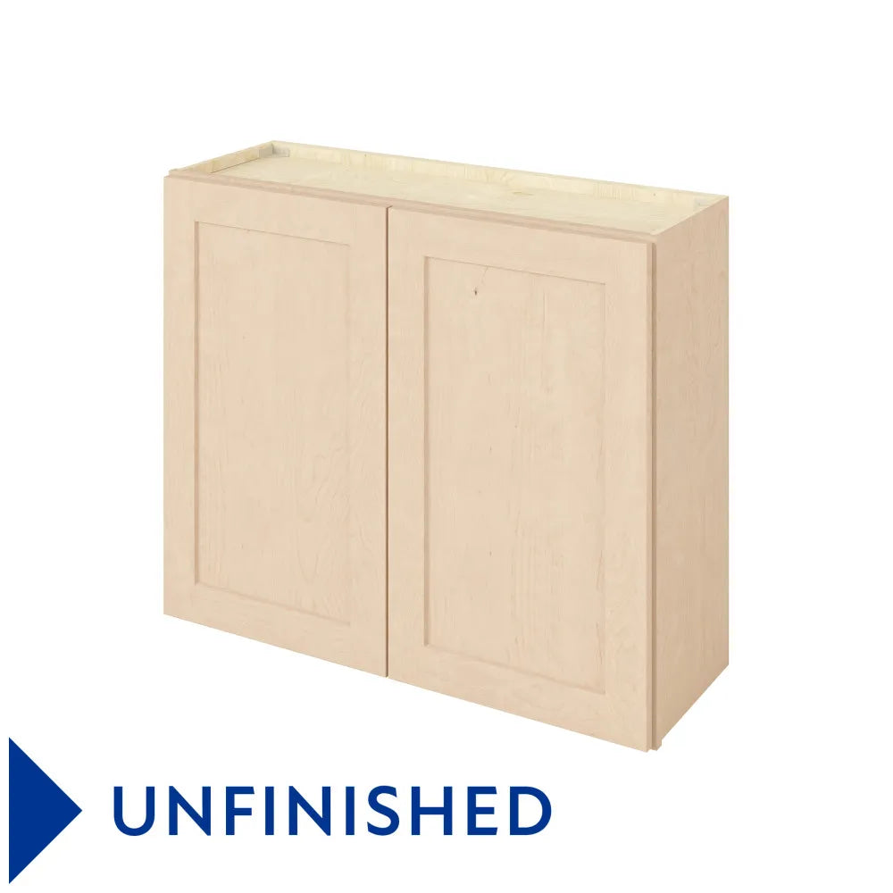 Hardware Resources: 36" x 30" Wall Cabinet, 2 Doors, 2 Shelves - Unfinished