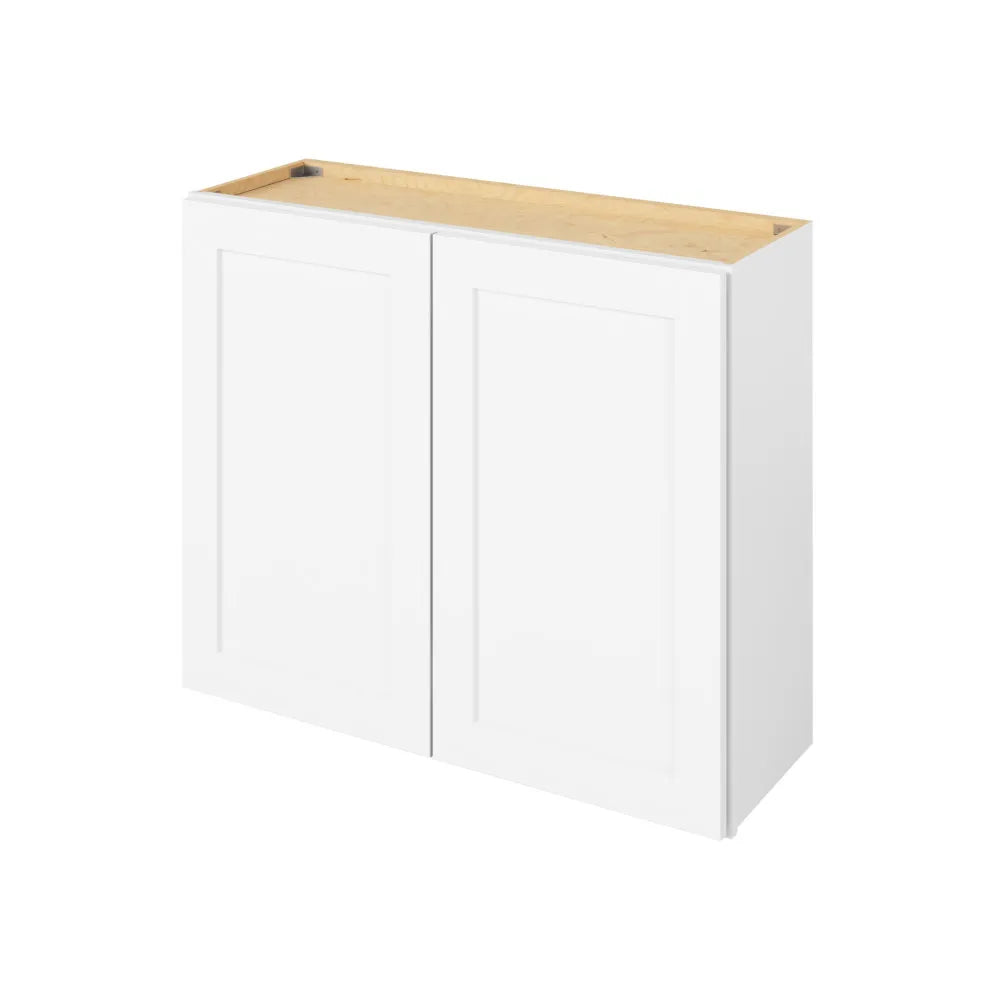 Hardware Resources: 36" x 30" Wall Cabinet, 2 Doors, 2 Shelves - Polar White