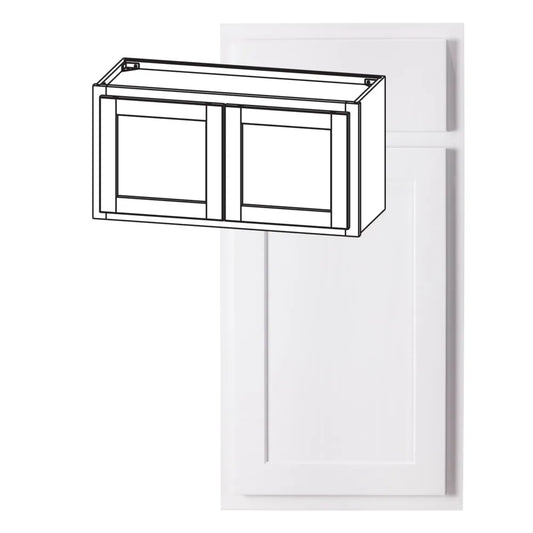 Hardware Resources: 39" x 15" Wall Cabinet, 2 Doors - Polar White
