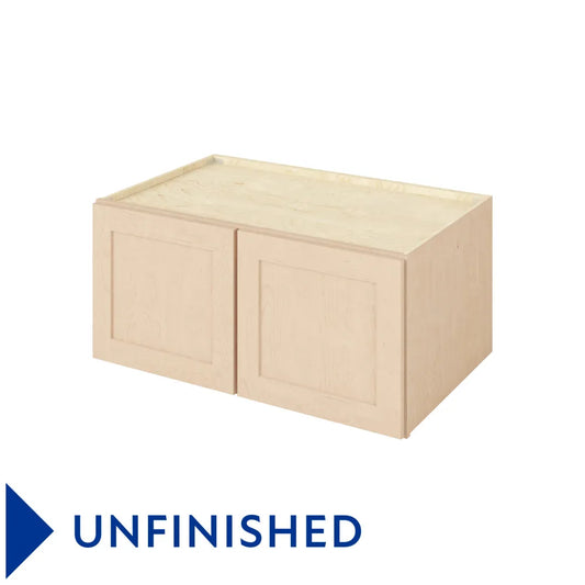 Hardware Resources: 39" x 18" x 24" Deep Wall Cabinet, 2 Doors - Unfinished