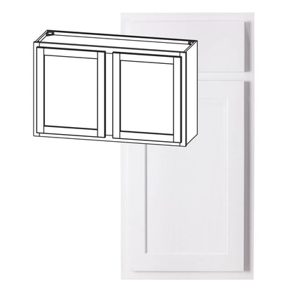 Hardware Resources: 39" x 24" Wall Cabinet, 2 Doors, 1 Shelf - Polar White