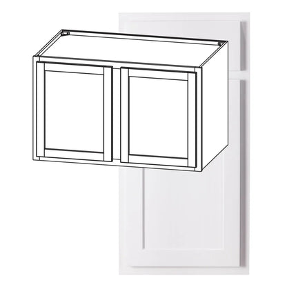 Hardware Resources: 39" x 24" x 24" Deep Wall Cabinet, 2 Doors, 1 Shelf - Polar White