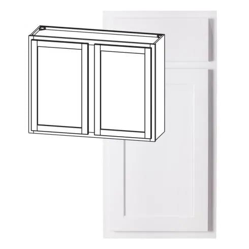 Hardware Resources: 39" x 30" Wall Cabinet, 2 Doors, 2 Shelves - Polar White