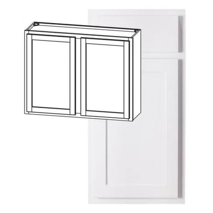 Hardware Resources: 39" x 30" Wall Cabinet, 2 Doors, 2 Shelves - Polar White