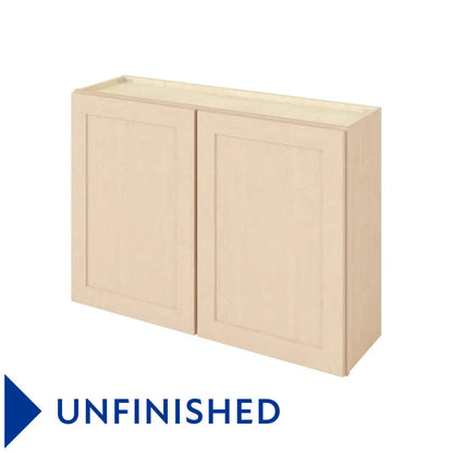 Hardware Resources: 42" x 30" Wall Cabinet, 2 Doors, 2 Shelves - Unfinished