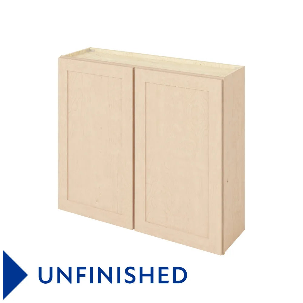 Hardware Resources: 42" x 36" Wall Cabinet, 2 Doors, 2 Shelves - Unfinished