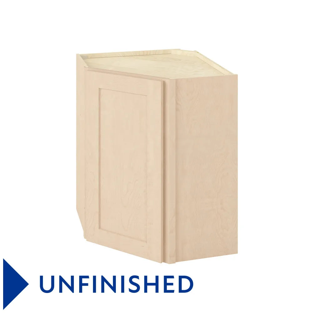 Hardware Resources: 24" x 30" Wall Diagonal Cabinet, 1 Door, 2 Shelves - Unfinished