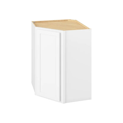Hardware Resources: 27" x 36" x 15" Wall Diagonal Cabinet, 1 Door, 2 Shelves - Polar White