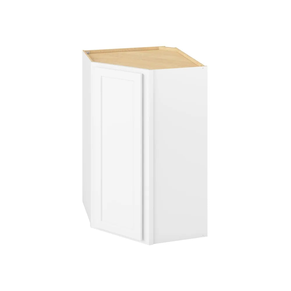 Hardware Resources: 27" x 42" x 15" Wall Diagonal Cabinet, 1 Door, 3 Shelves - Polar White