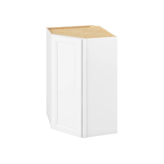 Hardware Resources: 27" x 42" x 15" Wall Diagonal Cabinet, 1 Door, 3 Shelves - Polar White