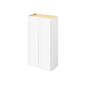 Hardware Resources: 30" x 42" Wall Cabinet, 2 Doors, 3 Shelves - Polar White